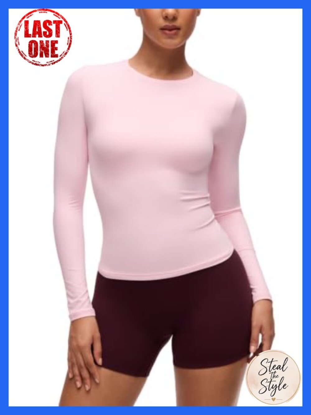 CRZ YOGA Softembrace Crewneck Long Sleeve Workout Top Fitted Yoga Shirt